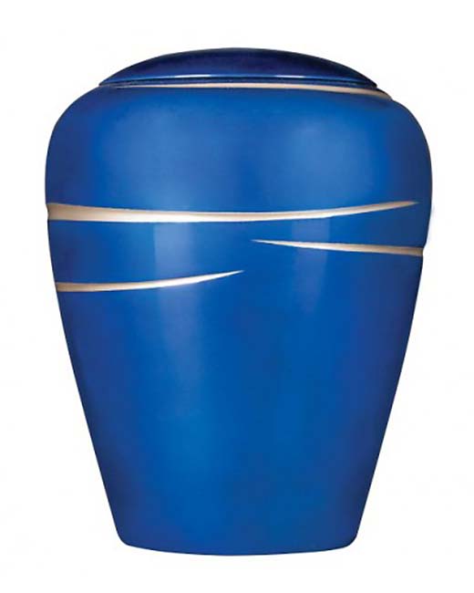 Ovale Resin Urn Shiny Blue (3.8 liter)